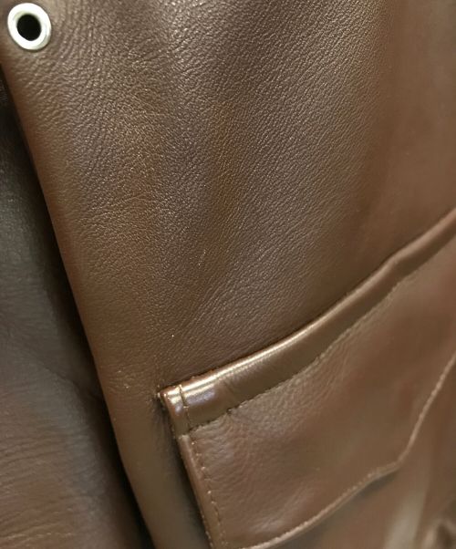 HORN WORKS（ホーンワークス）HORN WORKS (ホーンワークス) レザージャケット A-2（エー-ツー）フライトジャケット ブラウン サイズ:3Lの古着・服飾アイテム