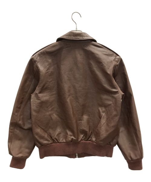 HORN WORKS（ホーンワークス）HORN WORKS (ホーンワークス) レザージャケット A-2（エー-ツー）フライトジャケット ブラウン サイズ:3Lの古着・服飾アイテム