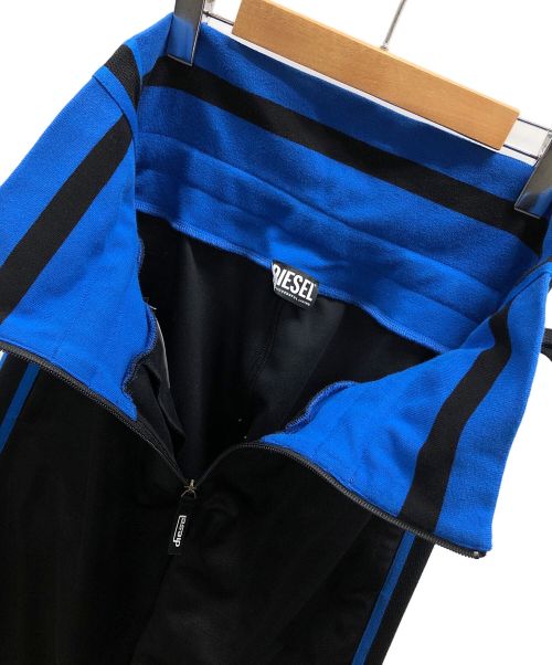 DIESEL（ディーゼル）DIESEL (ディーゼル) ジャージパンツ P-martib（ピー マーティン） ブラック×ブルー サイズ:Lの古着・服飾アイテム