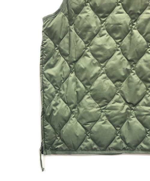 TAION（タイオン）TAION (タイオン) ダウンベスト MILITARY ZIP V NECK (ミリタリージップブイネック) オリーブ サイズ:Lの古着・服飾アイテム