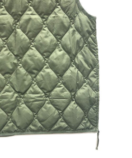 TAION（タイオン）TAION (タイオン) ダウンベスト MILITARY ZIP V NECK (ミリタリージップブイネック) オリーブ サイズ:Lの古着・服飾アイテム
