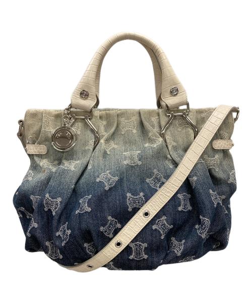 CELINE（セリーヌ）CELINE (セリーヌ) 2WAYバッグ ハンドバッグ ショルダーバッグ マカダム デニムグラデーション インディゴ サイズ:実寸サイズにてご確認ください。の古着・服飾アイテム
