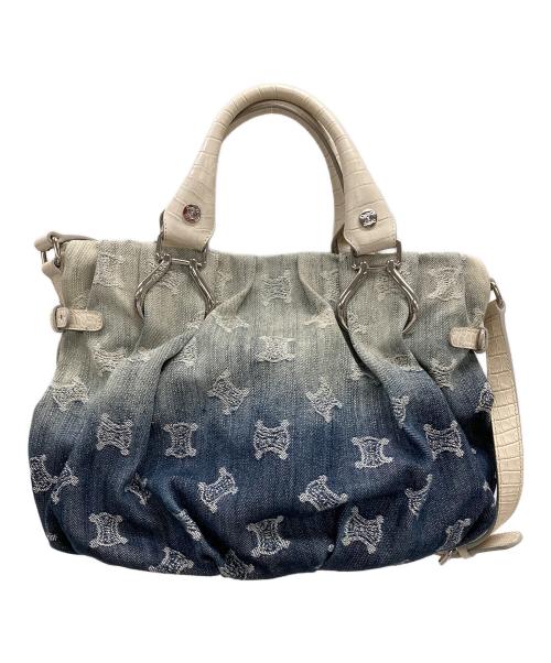 CELINE（セリーヌ）CELINE (セリーヌ) 2WAYバッグ ハンドバッグ ショルダーバッグ マカダム デニムグラデーション インディゴ サイズ:実寸サイズにてご確認ください。の古着・服飾アイテム
