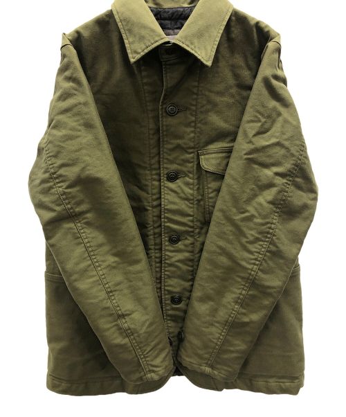 MOMOTARO JEANS（桃太郎ジーンズ）MOMOTARO JEANS (モモタロウ ジーンズ) ジャケット ミリタリーコードレーン・カバーオール オリーブ サイズ:38の古着・服飾アイテム