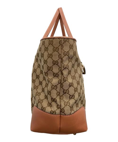 GUCCI（グッチ）GUCCI (グッチ) トートバッグ ベージュ×ブラウンの古着・服飾アイテム