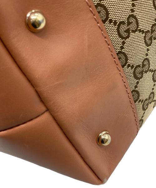 GUCCI（グッチ）GUCCI (グッチ) トートバッグ ベージュ×ブラウンの古着・服飾アイテム