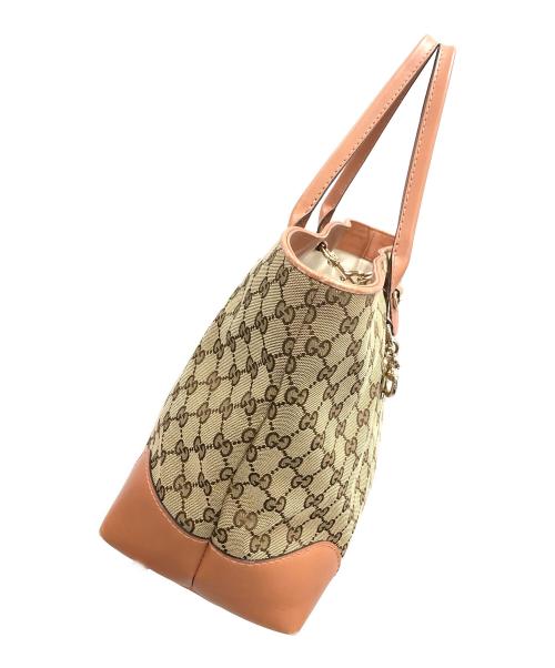 GUCCI（グッチ）GUCCI (グッチ) トートバッグ ベージュ×ブラウン サイズ:実寸サイズにてご確認ください。の古着・服飾アイテム