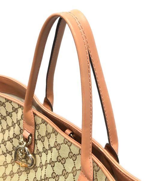 GUCCI（グッチ）GUCCI (グッチ) トートバッグ ベージュ×ブラウン サイズ:実寸サイズにてご確認ください。の古着・服飾アイテム