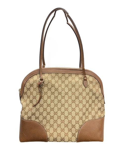 GUCCI（グッチ）GUCCI (グッチ) トートバッグ ベージュ×ブラウン サイズ:実寸サイズにてご確認ください。の古着・服飾アイテム