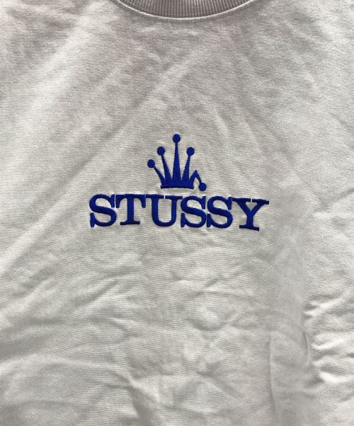 stussy（ステューシー）stussy (ステューシー) スウェット　刺繍ロゴ　GLAMOUR PIGMENT DYED CREW（グラマーピグメントダイドクルー） ピンク サイズ:Lの古着・服飾アイテム