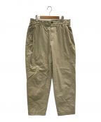 LOOPEルーペ）の古着「パンツ　OUTSIDE PLEATED TROUSERS（アウトサイドプリーツトラウザーズ）」｜ベージュ