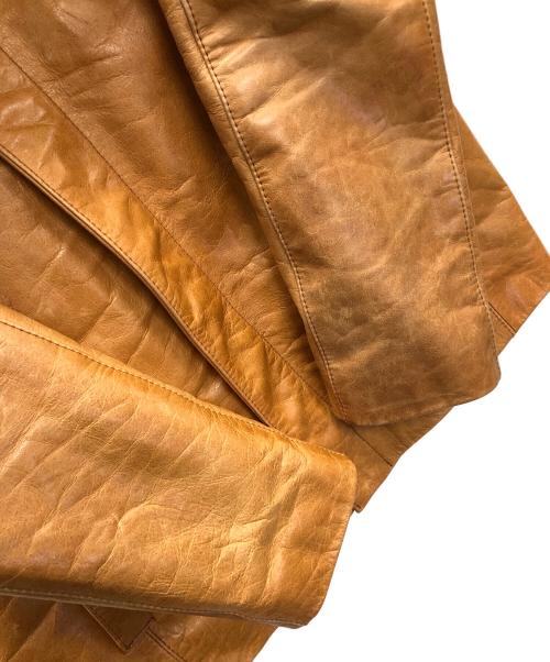 ripvanwinkle（リップヴァンウィンクル）ripvanwinkle (リップヴァンウィンクル) レザージャケット ブラウン サイズ:3の古着・服飾アイテム