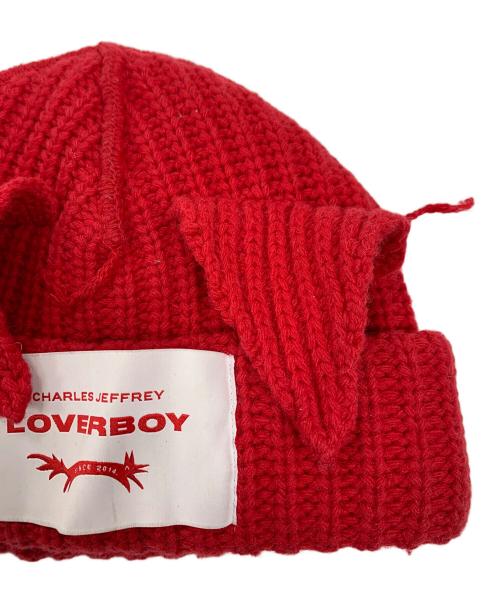 LOVERBOY（ラヴァーボーイ）LOVERBOY (ラヴァーボーイ) ニット帽 レッド サイズ:実寸サイズにてご確認ください。の古着・服飾アイテム