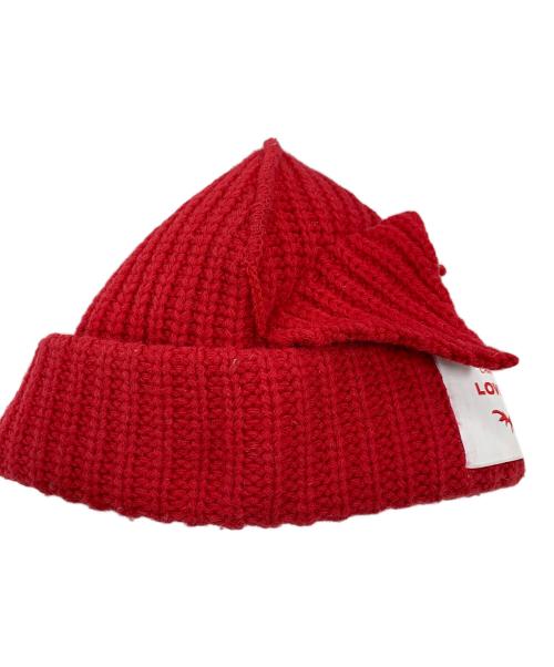 LOVERBOY（ラヴァーボーイ）LOVERBOY (ラヴァーボーイ) ニット帽 レッド サイズ:実寸サイズにてご確認ください。の古着・服飾アイテム