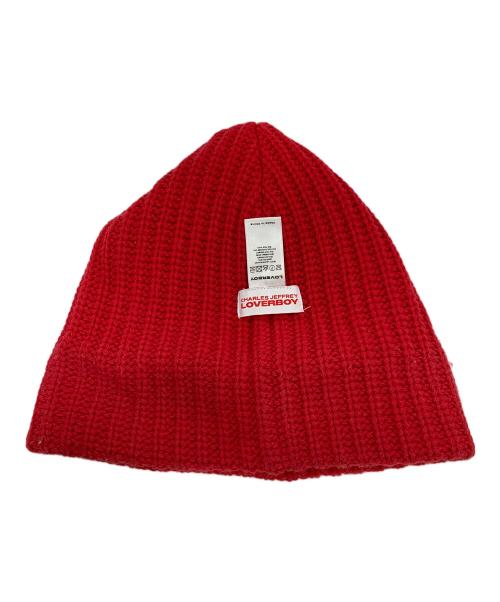 LOVERBOY（ラヴァーボーイ）LOVERBOY (ラヴァーボーイ) ニット帽 レッド サイズ:実寸サイズにてご確認ください。の古着・服飾アイテム