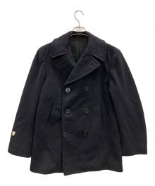 U'S NAVY（ユーエスネイビー）の古着「60s ヴィンテージPコート(内部ステンシル有)」｜ブラック