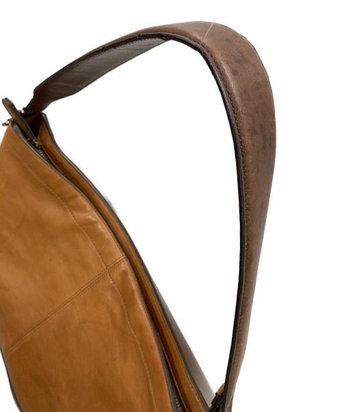 COACH（コーチ）COACH (コーチ) レザーショルダーバッグ ブラック×ブラウン サイズ:実寸サイズにてご確認ください。の古着・服飾アイテム