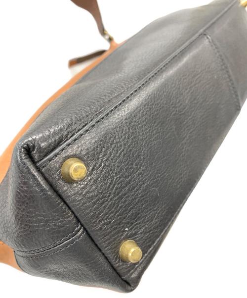 COACH（コーチ）COACH (コーチ) レザーショルダーバッグ ブラック×ブラウン サイズ:実寸サイズにてご確認ください。の古着・服飾アイテム