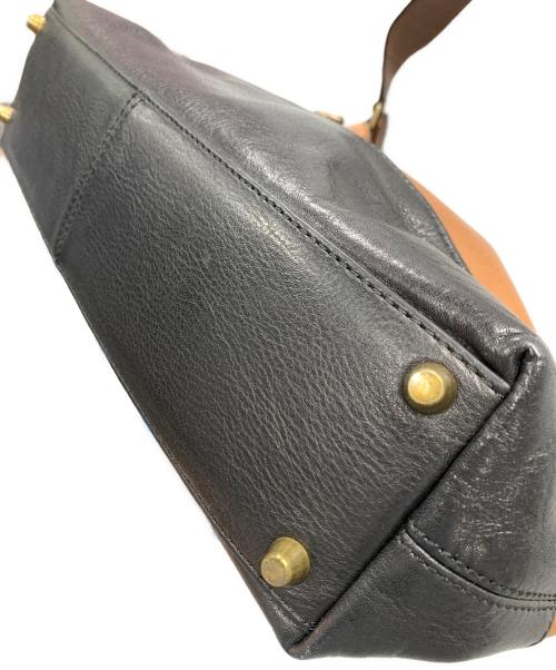 COACH（コーチ）COACH (コーチ) レザーショルダーバッグ ブラック×ブラウン サイズ:実寸サイズにてご確認ください。の古着・服飾アイテム