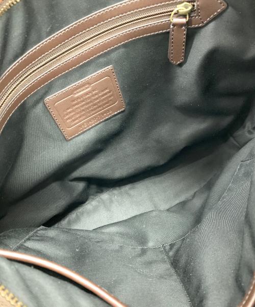 COACH（コーチ）COACH (コーチ) レザーショルダーバッグ ブラック×ブラウン サイズ:実寸サイズにてご確認ください。の古着・服飾アイテム
