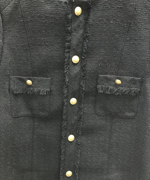 Snidel（スナイデル）Snidel (スナイデル) クラシックツイードジャケット ブラック サイズ:1の古着・服飾アイテム