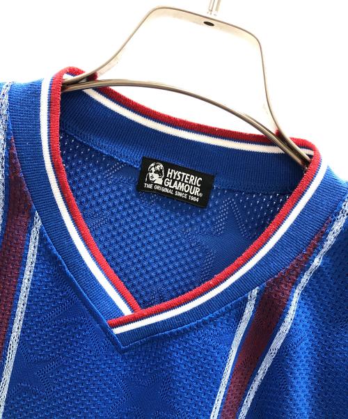 Hysteric Glamour（ヒステリックグラマー）Hysteric Glamour (ヒステリックグラマー) LINE（ライン） オーバーサイズノースリーブ ブルー サイズ:FREEの古着・服飾アイテム