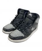 NIKEナイキ）の古着「スニーカー　AIR JORDAN 1 RETRO HIGH OG REBELLIONAIRE（エアジョーダン1レトロハイOGリベリオネア）」｜グレー×ブラック