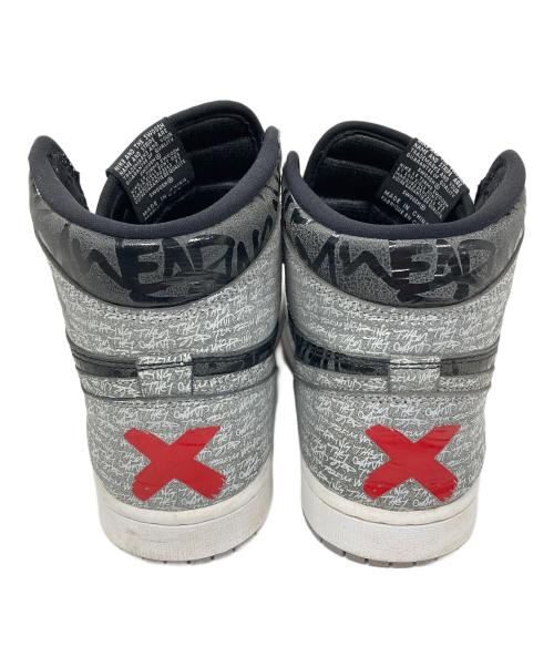 NIKE（ナイキ）NIKE (ナイキ) スニーカー　AIR JORDAN 1 RETRO HIGH OG REBELLIONAIRE（エアジョーダン1レトロハイOGリベリオネア） グレー×ブラック サイズ:27.5の古着・服飾アイテム