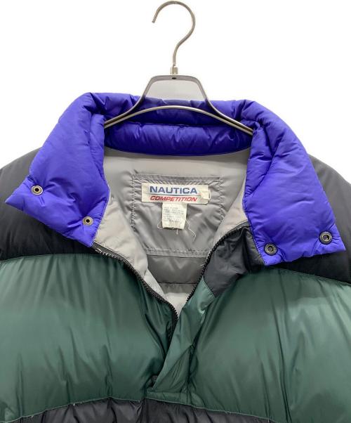 NAUTICA（ノーティカ）NAUTICA (ノーティカ) ダウンジャケット パープル×グリーン サイズ:Lの古着・服飾アイテム