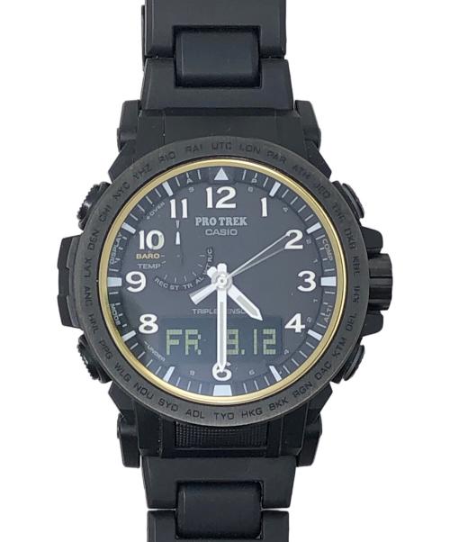 CASIO（カシオ）CASIO (カシオ) 腕時計 デジタルウォッチ PRO TREK(プロトレック) CLIMBER LINE(クライマーライン) ブラック サイズ:実寸サイズにてご確認ください。の古着・服飾アイテム