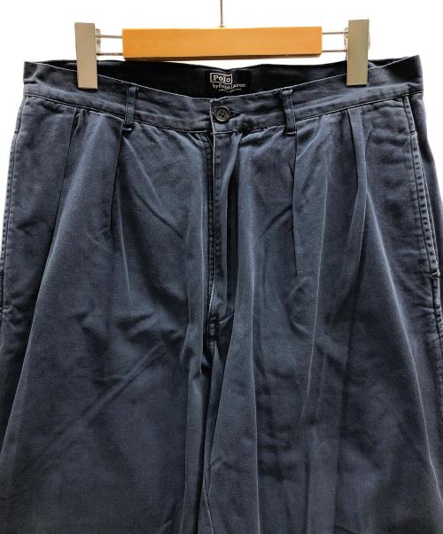 POLO RALPH LAUREN（ポロ・ラルフローレン）POLO RALPH LAUREN (ポロ・ラルフローレン) チノパンツ 90sツータックパンツ ネイビー サイズ:W33 L34の古着・服飾アイテム