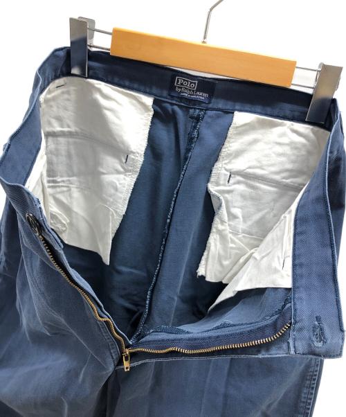 POLO RALPH LAUREN（ポロ・ラルフローレン）POLO RALPH LAUREN (ポロ・ラルフローレン) チノパンツ 90sツータックパンツ ネイビー サイズ:W33 L34の古着・服飾アイテム
