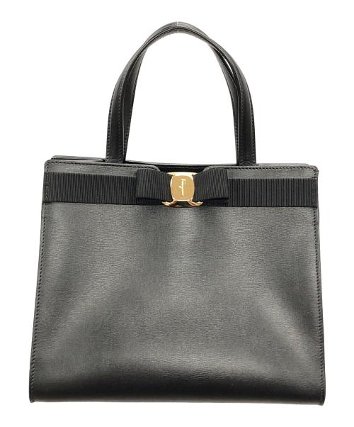 Salvatore Ferragamo（サルヴァトーレ フェラガモ）Salvatore Ferragamo (サルヴァトーレ フェラガモ) 2wayバッグ ウィラ トートバッグ ショルダーバッグ ブラック サイズ:実寸サイズにてご確認ください。の古着・服飾アイテム