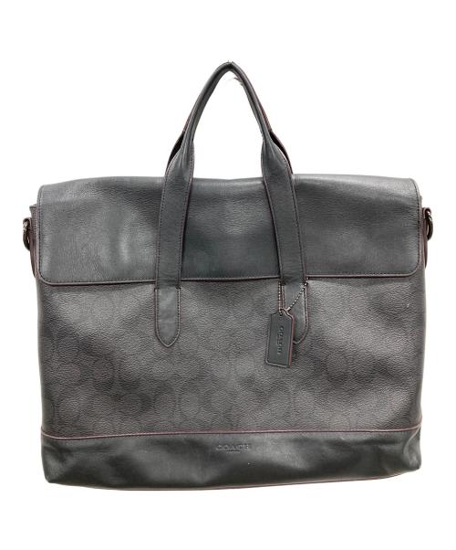 COACH（コーチ）COACH (コーチ) 2WAYバッグ ハンドバッグ ショルダーバッグ シグネチャー ハミルトン ポートフォリオ ブリーフ ブラック サイズ:実寸サイズにてご確認ください。の古着・服飾アイテム