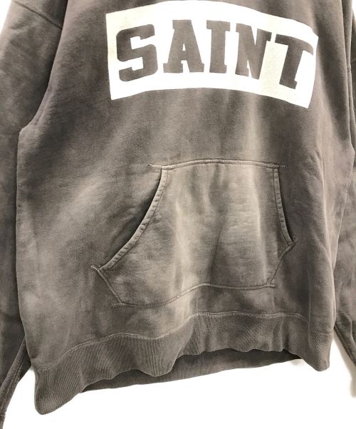 SAINT MICHAEL（セントマイケル）SAINT MICHAEL (セントマイケル) プルオーバーパーカー HOODIE SPINNER（フーディー スピナー） グレー サイズ:XLの古着・服飾アイテム