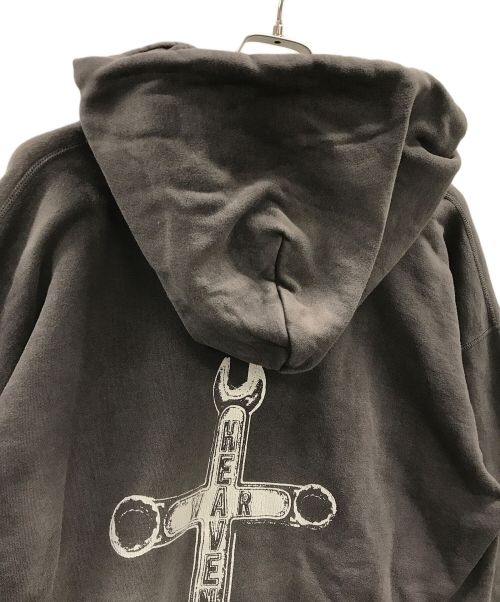 SAINT MICHAEL（セントマイケル）SAINT MICHAEL (セントマイケル) プルオーバーパーカー HOODIE SPINNER（フーディー スピナー） グレー サイズ:XLの古着・服飾アイテム