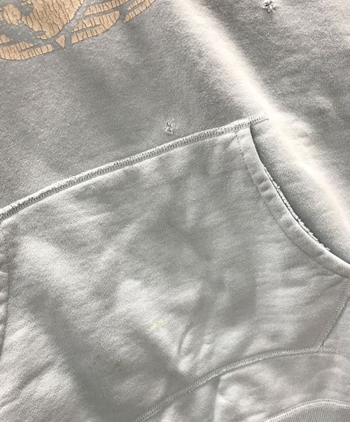 SAINT MICHAEL（セントマイケル）SAINT MICHAEL (セントマイケル) プルオーバーパーカー HOODIE angel（フーディー エンジェル） ブルー サイズ:Lの古着・服飾アイテム