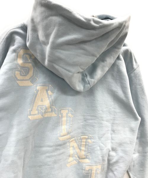 SAINT MICHAEL（セントマイケル）SAINT MICHAEL (セントマイケル) プルオーバーパーカー HOODIE angel（フーディー エンジェル） ブルー サイズ:Lの古着・服飾アイテム