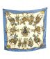 HERMES (エルメス) シルクスカーフ LES FETES DU ROI SOLEIL(レス フェット ドゥー ロワ ソレイユ) ブルー系 サイズ:実寸サイズにてご確認ください。：15000円