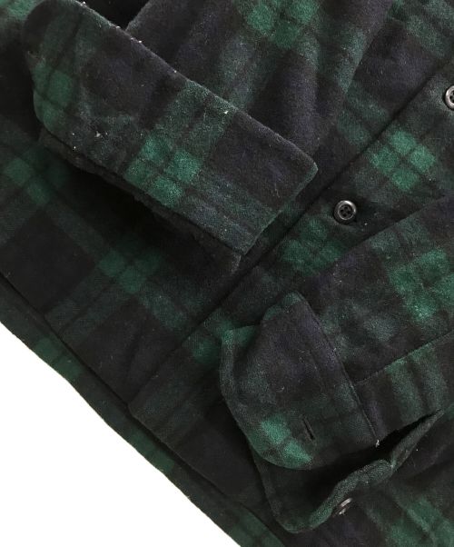 PENDLETON（ペンドルトン）PENDLETON (ペンドルトン) 70s ウールシャツ グリーン サイズ:Mの古着・服飾アイテム
