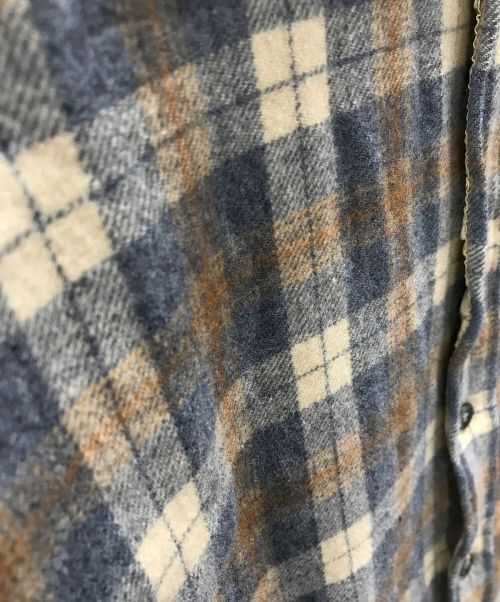 PENDLETON（ペンドルトン）PENDLETON (ペンドルトン) 70s ウールシャツ ベージュ×ブルー系 サイズ:XLの古着・服飾アイテム