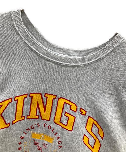 Champion REVERSE WEAVE（チャンピオン リバース ウィーブ）Champion REVERSE WEAVE (チャンピオン リバース ウィーブ) ヴィンテージスウェット KING'S COLLEGE（キングス カレッジ） グレー サイズ:実寸サイズにてご確認ください。の古着・服飾アイテム