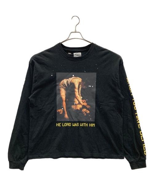 SOMEIT（サミット）SOMEIT (サミット) ロングスリーブカットソー DAVID LS VINTAGE TEE（デイヴィッド エルエス ヴィンテージ ティー） ブラック サイズ:Lの古着・服飾アイテム