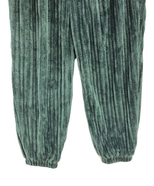 adidas（アディダス）adidas (アディダス) ベロアトラックパンツ  コンテンポ 3D グリーン サイズ:XLの古着・服飾アイテム