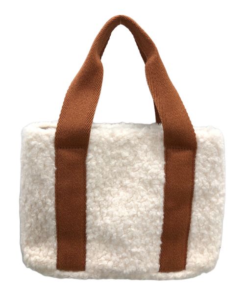 Chloe（クロエ）Chloe (クロエ) 2WAYバッグ ハンドバッグ ショルダーバッグ CHLOE KID（クロエ キッズ）ロゴテディトートバッグ ホワイト×ブラウン サイズ:実寸サイズにてご確認ください。の古着・服飾アイテム