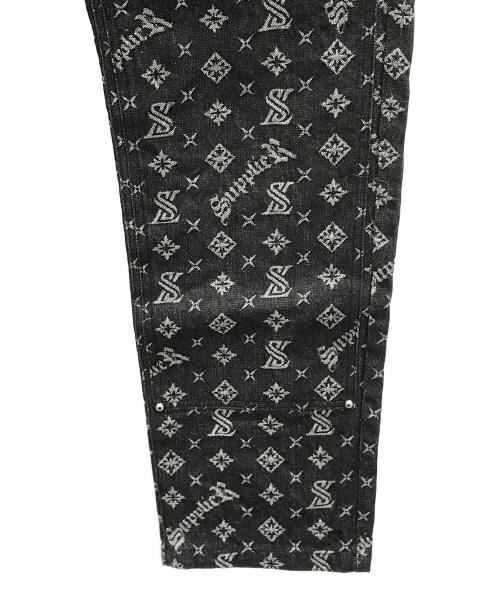 SUPPLIER（サプライヤー）SUPPLIER (サプライヤー) デニムパンツ ブラック×ホワイト サイズ:Mの古着・服飾アイテム