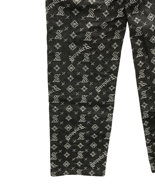 SUPPLIER（サプライヤー）SUPPLIER (サプライヤー) デニムパンツ ブラック×ホワイト サイズ:Mの古着・服飾アイテム