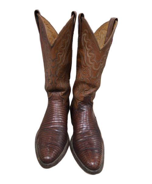 JUSTIN（ジャスティン）JUSTIN (ジャスティン) ウェスタンブーツ リザード ブラウン サイズ:実寸サイズにてご確認くださいの古着・服飾アイテム