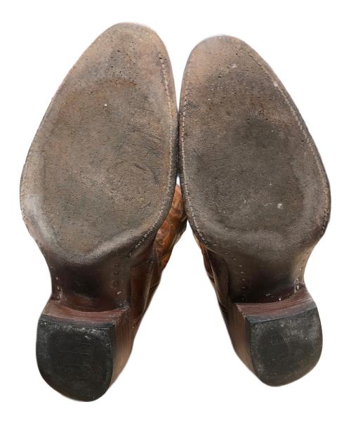 JUSTIN（ジャスティン）JUSTIN (ジャスティン) ウェスタンブーツ リザード ブラウン サイズ:実寸サイズにてご確認くださいの古着・服飾アイテム