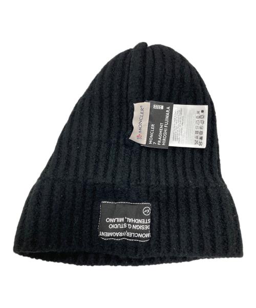 MONCLER（モンクレール）MONCLER (モンクレール) ニット帽 ブラック サイズ:実寸サイズにてご確認ください。の古着・服飾アイテム